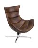Flash Furniture Home Indoor Bomber Jacket Leather Swivel Cocoon Chair