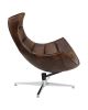 Flash Furniture Home Indoor Bomber Jacket Leather Swivel Cocoon Chair