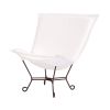 Howard Elliott Seascape Natural Scroll Puff Chair - Mahogany Frame