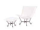 Howard Elliott Seascape Natural Scroll Puff Chair - Mahogany Frame