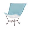 Howard Elliott Seascape Breeze Scroll Puff Chair - Mahogany Frame