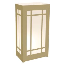 Plastic Luminaria Lanterns- Gold Lantern- 12ct