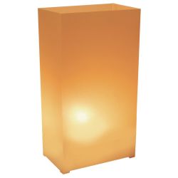 Plastic Luminaria Lanterns- Tan- 12ct