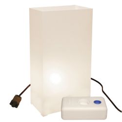Electric Luminaria Kit with LumaBases- White- 10 Count