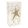 Plastic Luminaria Lanterns- Star- 12ct