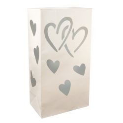 Luminaria Bags- Hearts- 24ct