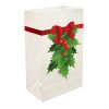 Plastic Luminaria Bags-Holly- 12ct