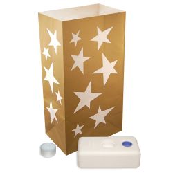 Candle Luminaria Kit- Stars- 12ct