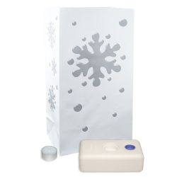 Candle Luminaria Kit- Snowflake- 12ct