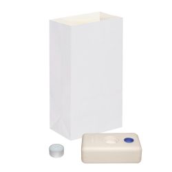Candle Luminaria Kit- White- 12ct