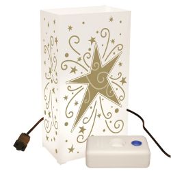 Electric Luminaria Kit with LumaBases- Star- 10 Count