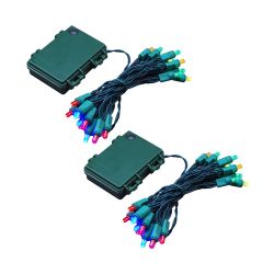 Battery Operated String Lights- Multi Color- 2 Count