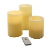 Remote Control LED Wax Candles- Round- 3ct