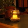 Flickering Mini Pillar Lights - Amber 6ct