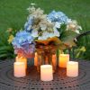 Flickering Mini Pillar Lights - Amber 6ct