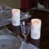 Flickering LED Candles - Silver Snowflake- 2ct