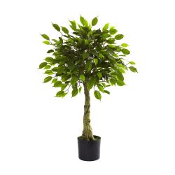 Nearly Natural 3' Ficus Tree UV Resistant (Indoor/Outdoor)