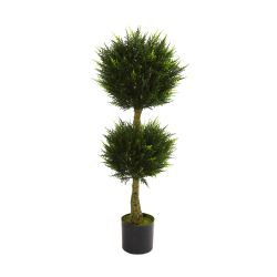 Nearly Natural 4' Double Ball Cypress Topiary UV Resistant (Indoor/Outdoor)