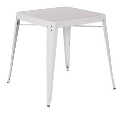 OSP Designs Paterson Metal Table in White Finish