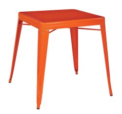 OSP Designs Paterson Metal Table in Orange Finish