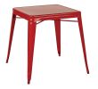 OSP Designs Paterson Metal Table in Red Finish