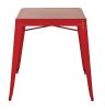 OSP Designs Paterson Metal Table in Red Finish