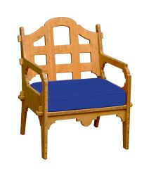 Palladian Lounge Chair With Blue Sunbrella Cushion