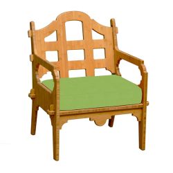 Palladian Lounge Chair With Ginko Green Sunbrella Cushion