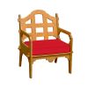 Palladian Lounge Chair With Red Sunbrella Cushion