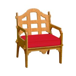 Palladian Lounge Chair With Red Sunbrella Cushion