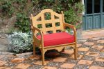 Palladian Lounge Chair With Red Sunbrella Cushion