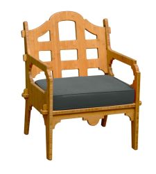 Palladian Lounge Chair With Charcoal Sunbrella Cushion
