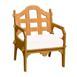 Palladian Lounge Chair With White Sunbrella Cushion