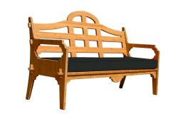Palladian Sofa With Black Sunbrella Cushion