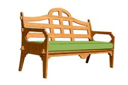 Palladian Sofa With Ginko Green Sunbrella Cushion
