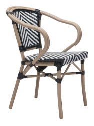 PARIS DINING ARM CHAIR BLACK & WHITE (Set of 2)