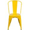 Yellow Metal Indoor-Outdoor Stackable Chair