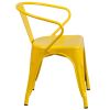 Yellow Metal Indoor-Outdoor Chair with Arms