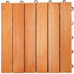 6 Slat Eucalyptus Interlocking Deck Tile