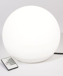 20"" Lighted Color Changing Outdoor Patio Ball Decoration with Remote - Clear LED Lights