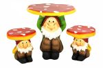 3-Piece Jolly Gnome Table and Chair Novelty Garden Furniture Set