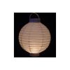 Set of 3 Battery Operated LED Lighted White Fabric Outdoor Garden Patio Chinese Lanterns 8""