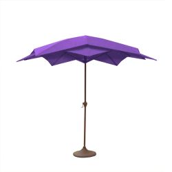 8.2' Outdoor Patio Lotus Umbrella with Hand Crank - Purple