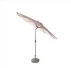 9' Outdoor Patio Market Umbrella with Hand Crank and Tilt - Burgundy and White Stripe