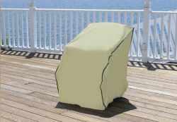 Durable Outdoor Patio Vinyl Chair Cover - Khaki