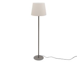 58"" Decorative Gray and White Outdoor Patio Deck Floor Lamp