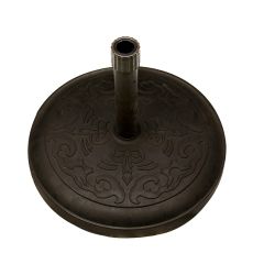 20.5"" Brown Concrete Outdoor Patio Umbrella Base - 55lbs