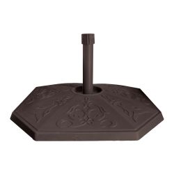 25.5"" Brown Concrete Outdoor Patio Umbrella Base - 110lbs