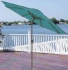 9' Outdoor Patio Market Umbrella with Hand Crank and Tilt - Turquoise Teal