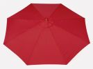 9' Outdoor Patio Market Umbrella - Red and Cherry Wood